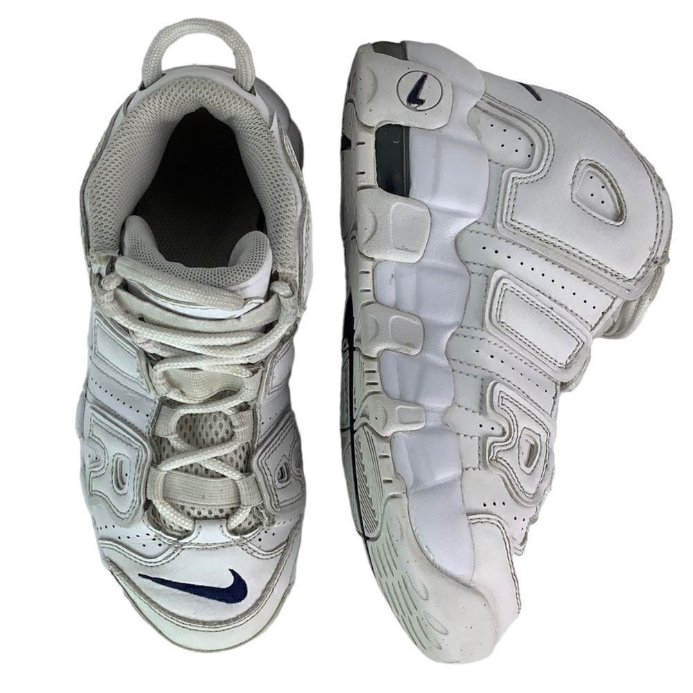 NIKE AIR MORE UPTEMPO WHITE ALL OVER LACE TIE DH9723- 100 US SZ 2.5Y